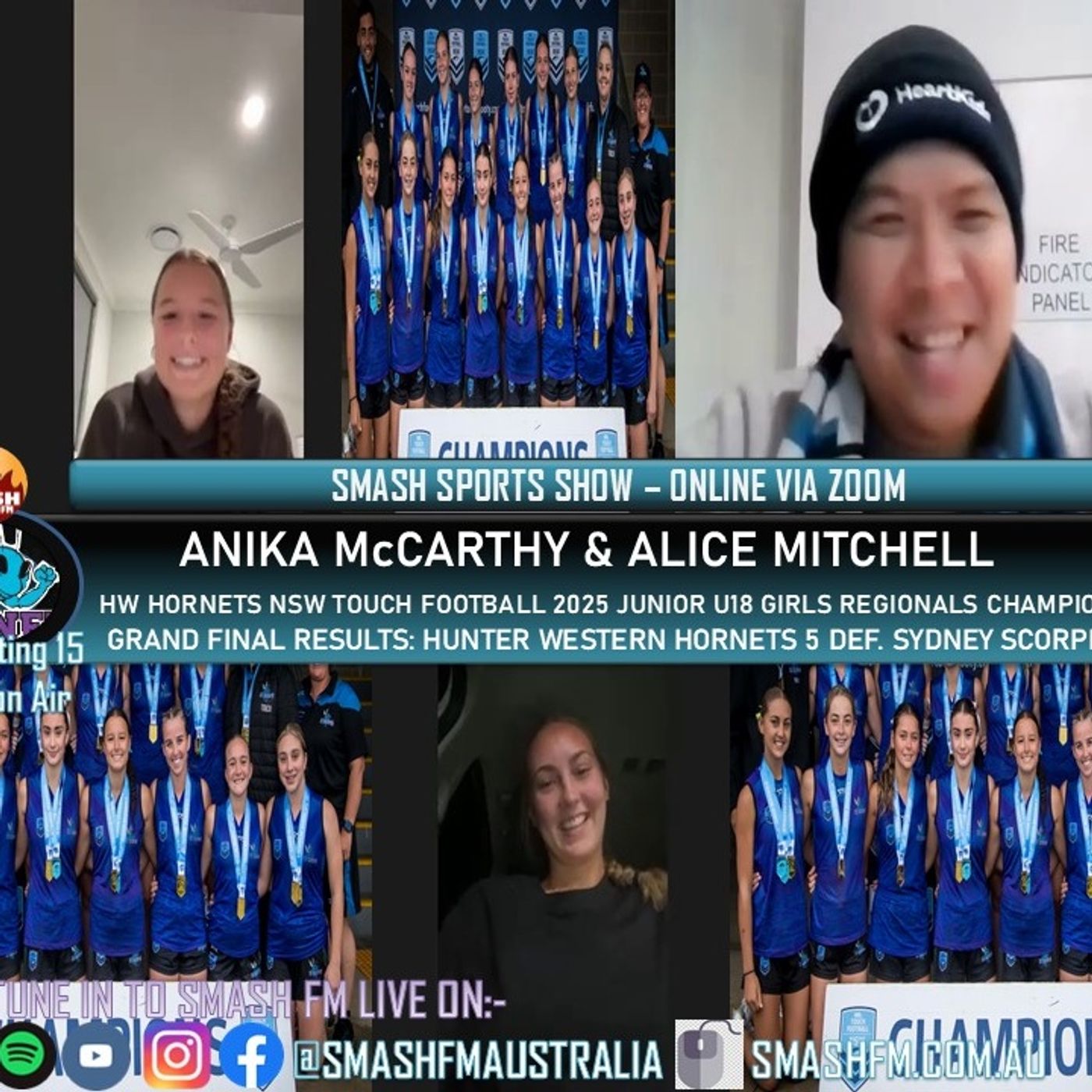 SSS15THYR: Hunter Western Hornets U18 Girls Junior Regionals Touch Premiership Interviews 150625