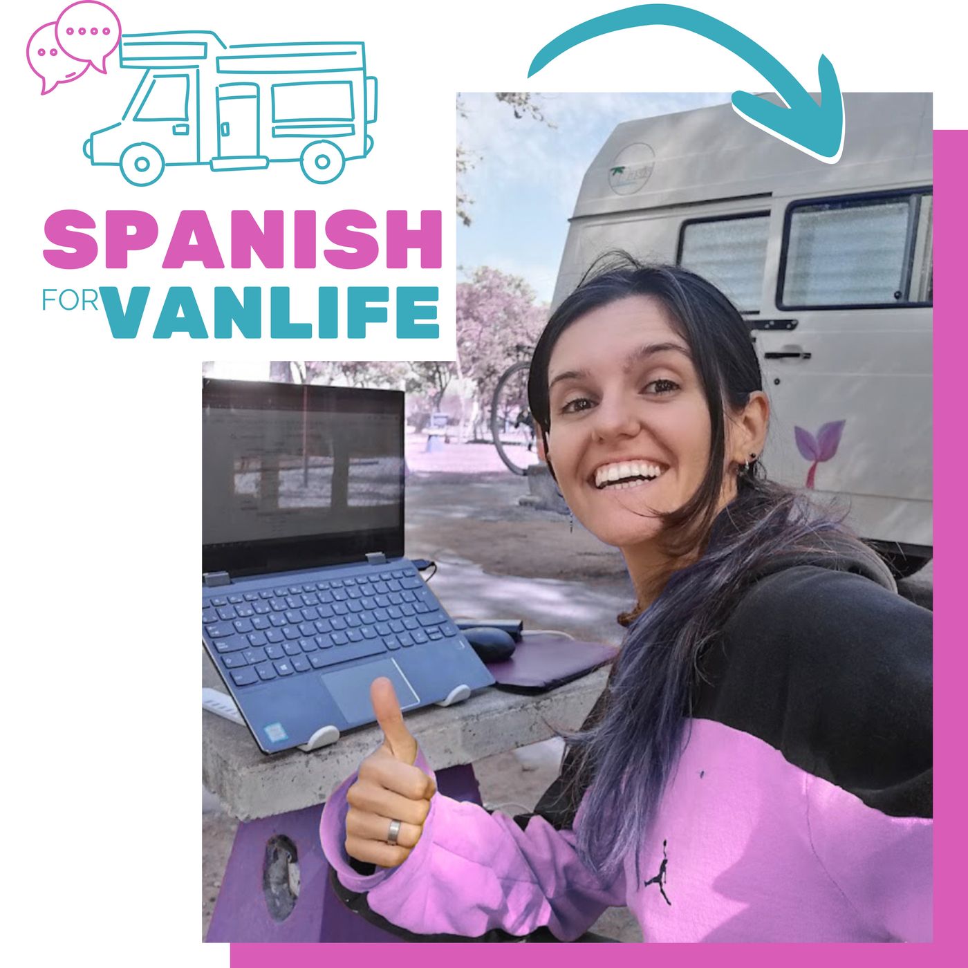 Spanish for Vanlife podcast artwork