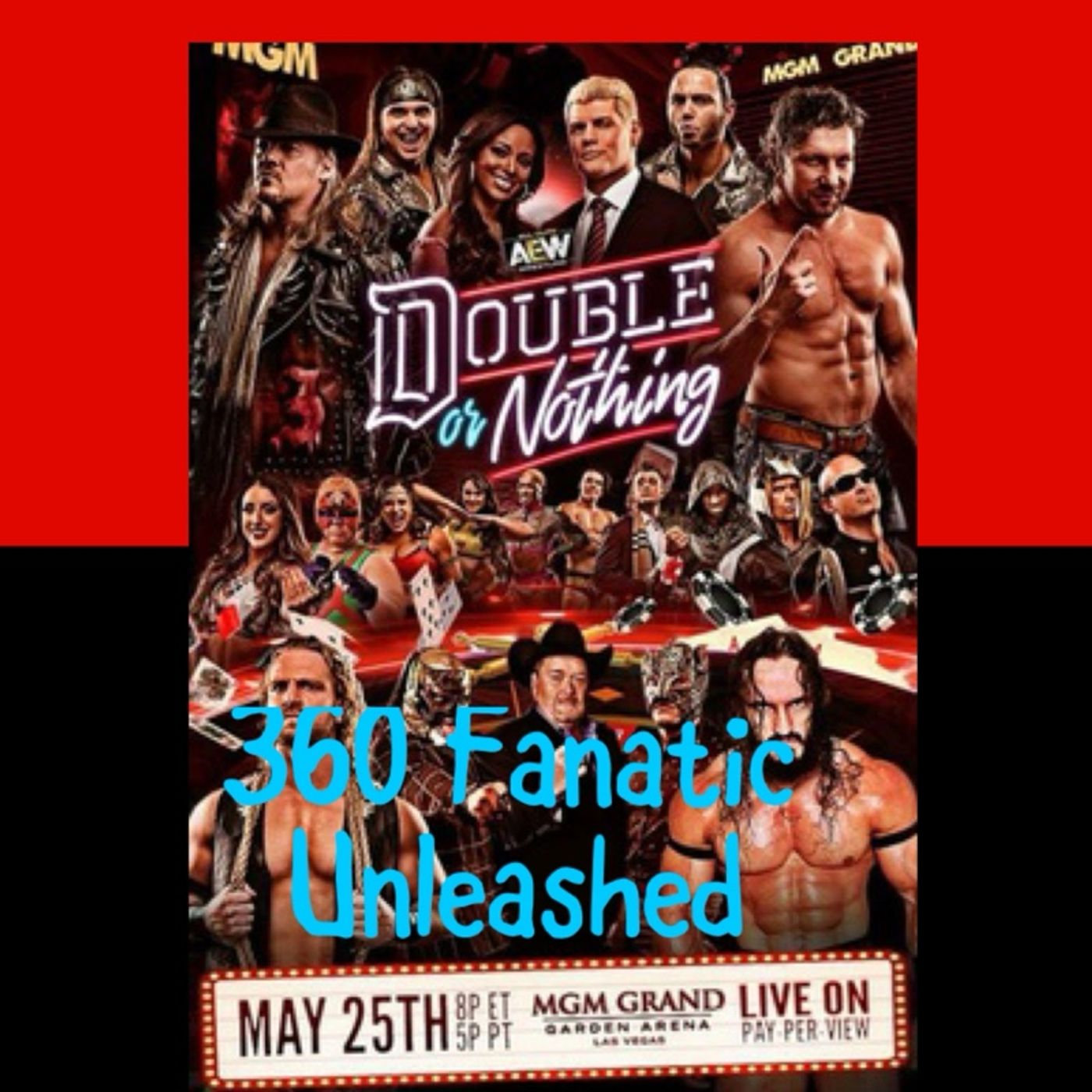 360 Fanatic Unleashed 8. AEW Double Or Nothing 2019 episode artwork