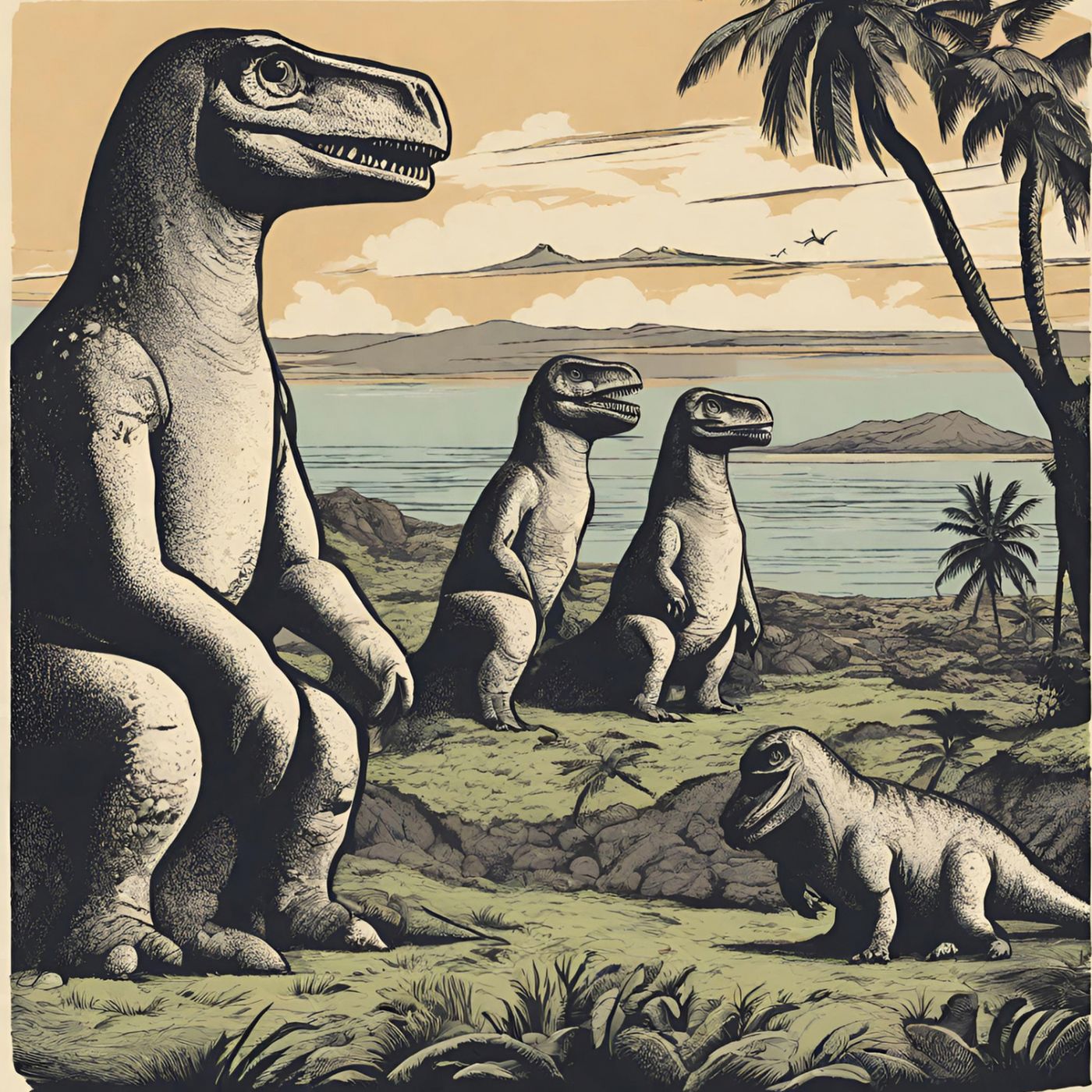 Los dinos en la Isla de Pascua
