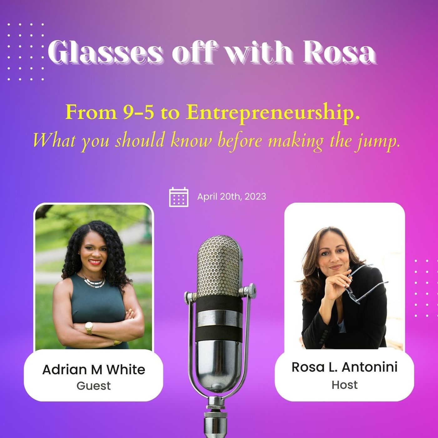 Glasses off with Rosa