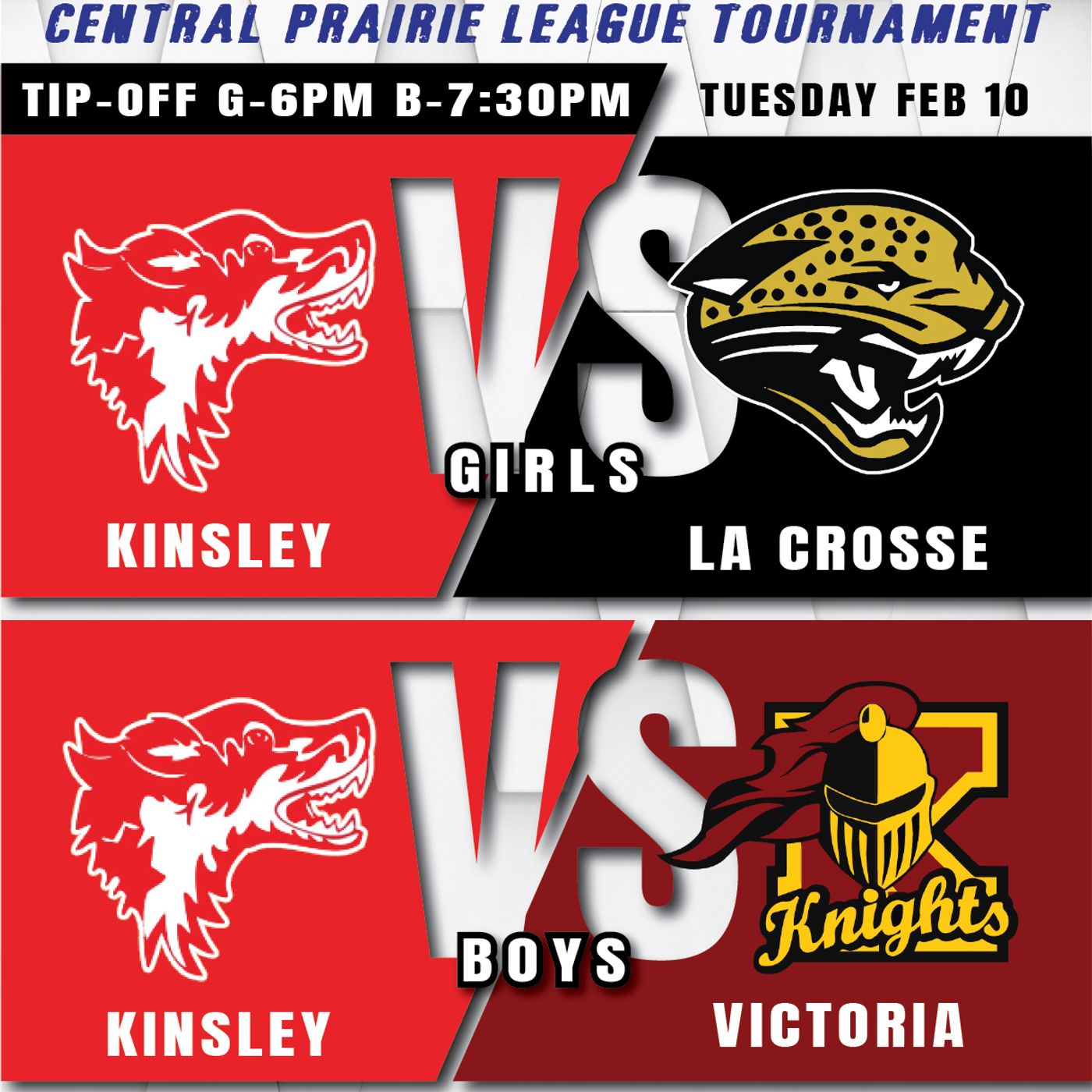 Kinsley Lady Coyotes vs LaCrosse Lady Leopards High School Basketball (Central Prairie League Tournament-February 10, 2026) episode artwork