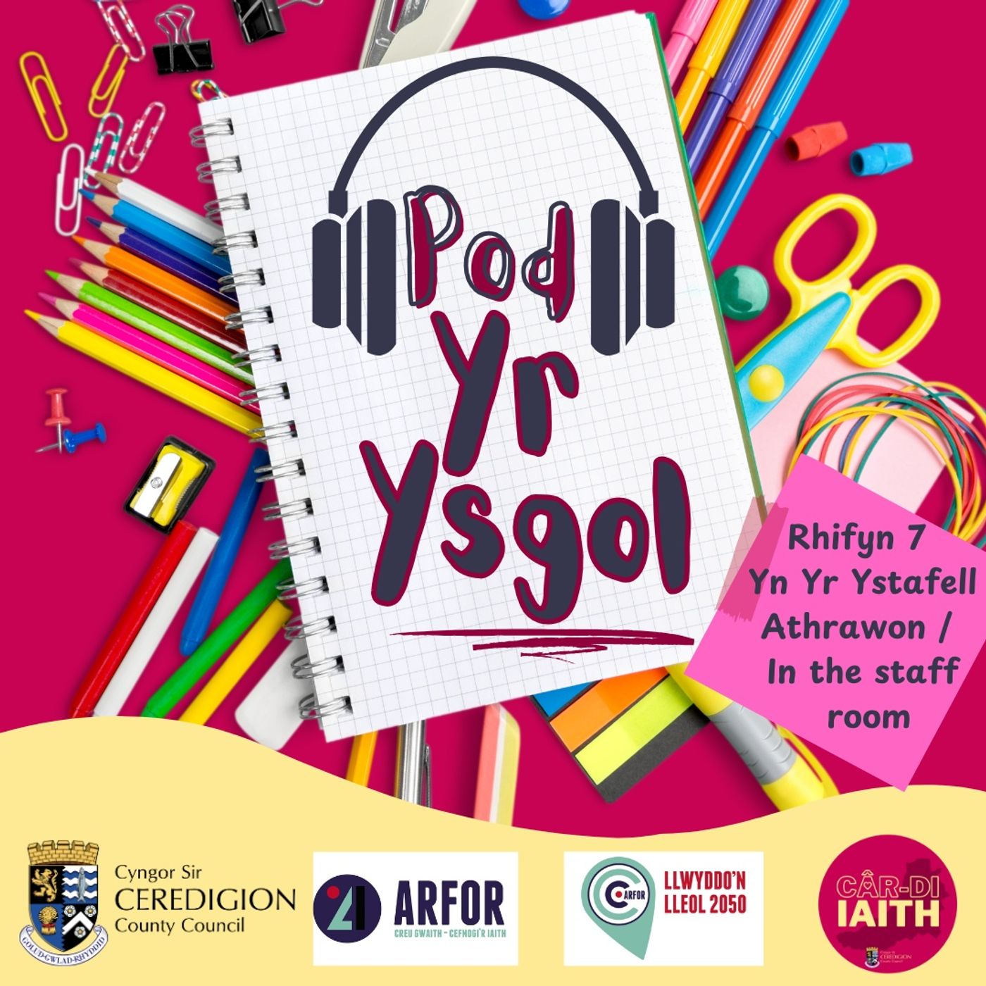 Rhifyn 7 - Yn Yr Ystafell Athrawon / In the Staff Room episode artwork