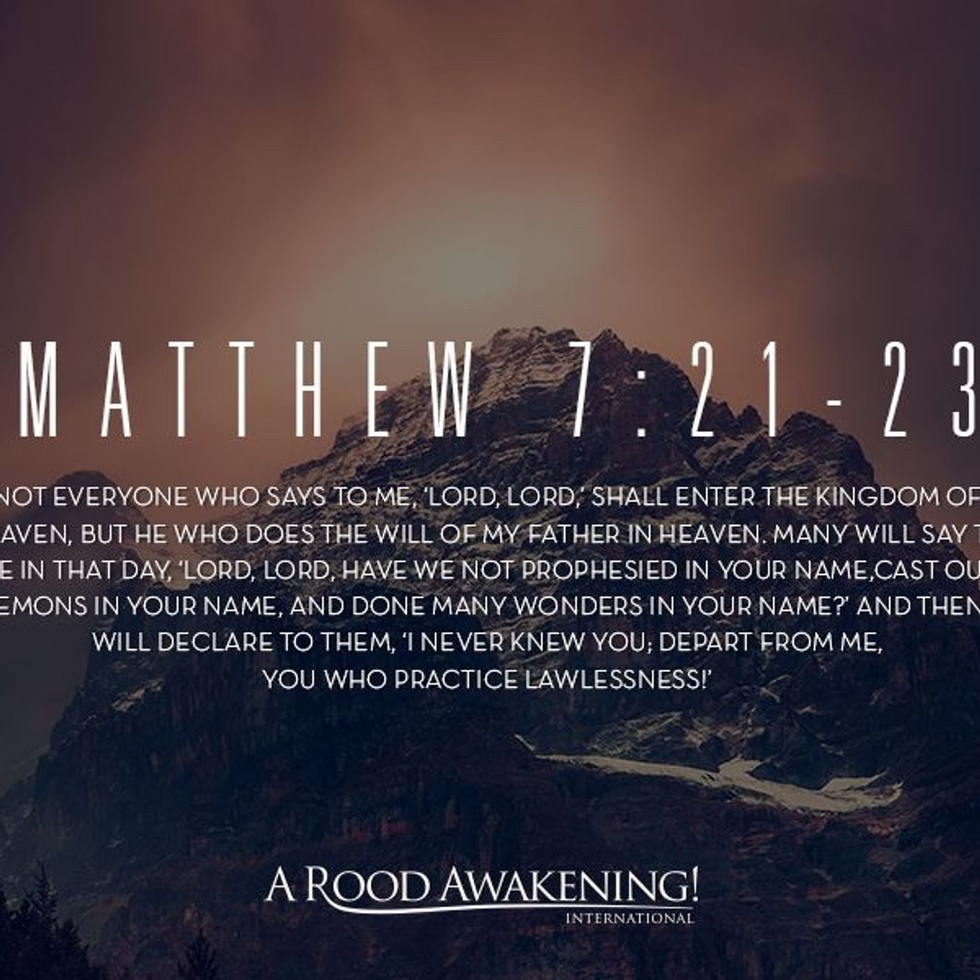 NOT EVERYONE WHO SAYS THEY LOVE THE LORD WILL MAKE IT TO HEAVEN!!(THEY WILL PLEAD BUT YAHWEH WILL SAY I NEVER KNEW U!GET REAL OR ELSE!) episode artwork