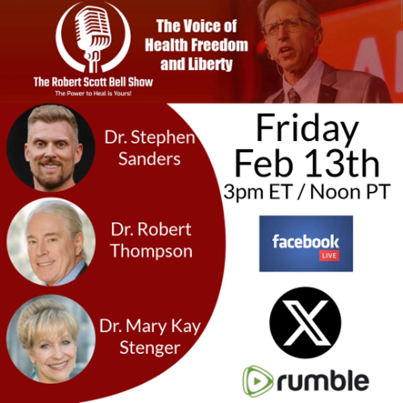 FDA Blocks Moderna Jab, Dr. Stephen Sanders, Mens Health, Dr. Robert Thompson, Dr. Mary Kay Stenger, Mineral Medicine - The RSB Show 2-13-26 episode artwork