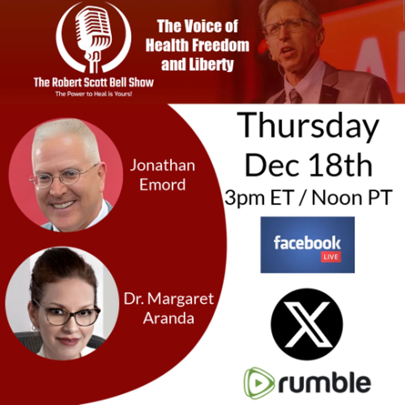Jonathan Emord, Vaccine Exemptions, CDC Ends Hep B, Schumer Gun Control, Dr. Margaret Aranda, The Rebel Patient - The RSB Show 12-18-25 episode artwork