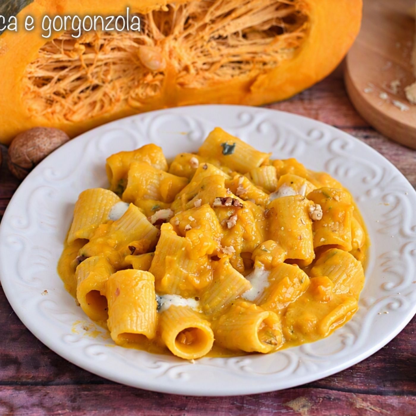 Pasta cremosa zucca e gorgonzola