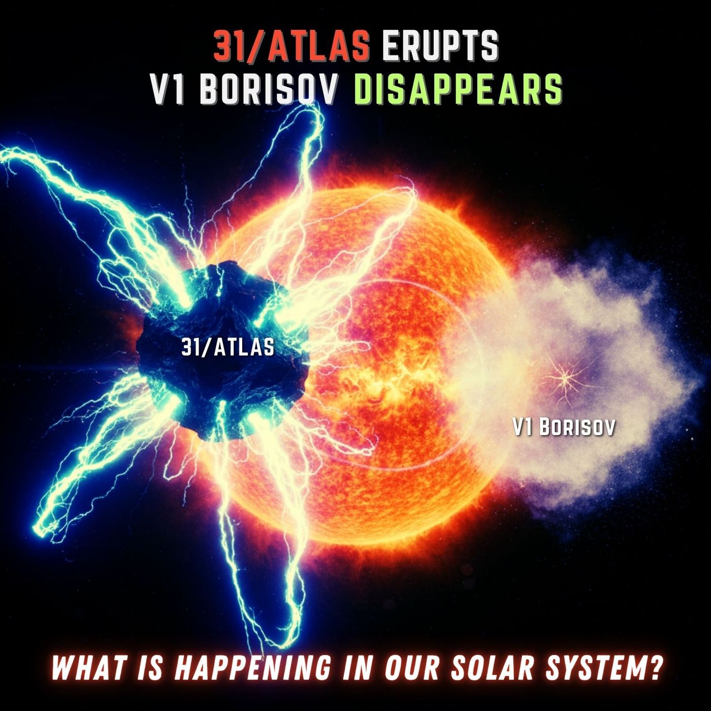 Interstellar Object 3i/ATLAS ERUPTS Plasma Jets; V1 Borisov DISAPPEARS: What is Happening in Our Solar System?