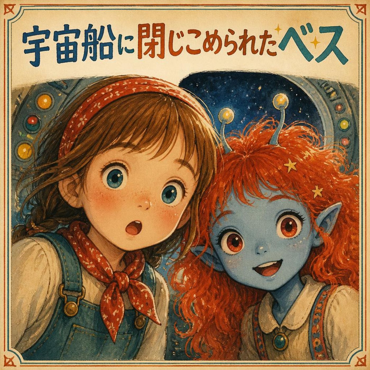 夜の砂漠で見つけた秘密の宇宙船と星から来た女の子 ｜ 子ども向けのお話 episode artwork