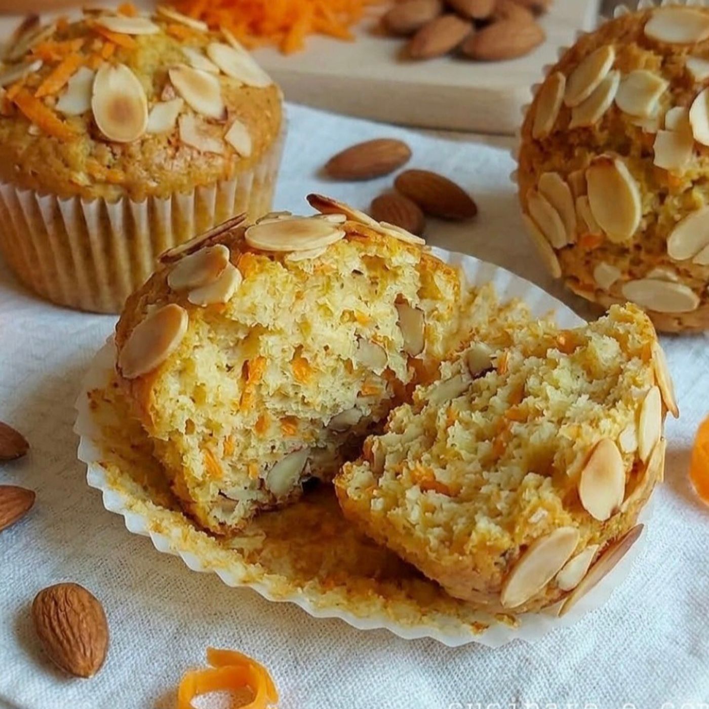 Muffin Tortine delizia di carote e mandorle: dolcetti soffici e buonissimi