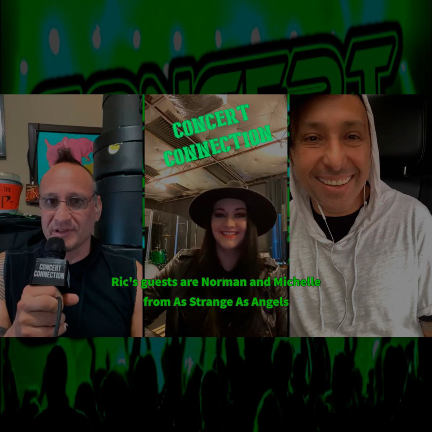 TCC Dec 2 2020 Ric's guests are Norman and Michelle from As Strange as Angels episode artwork