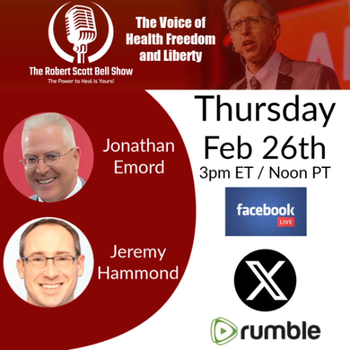 Jonathan Emord, SOTU Dem Trap, Vaccine Immunity Poll, Jeremy Hammond, Abolish Medical Licensing - The RSB Show 2-26-26 episode artwork