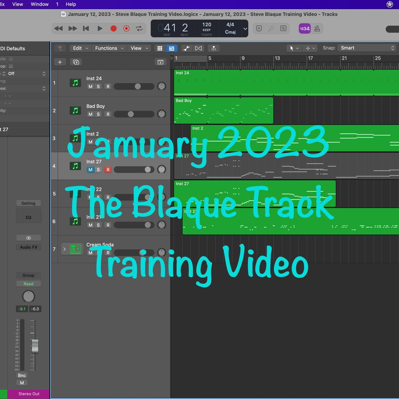 Jamuary 12, 2023 - Blaque Track Training Video