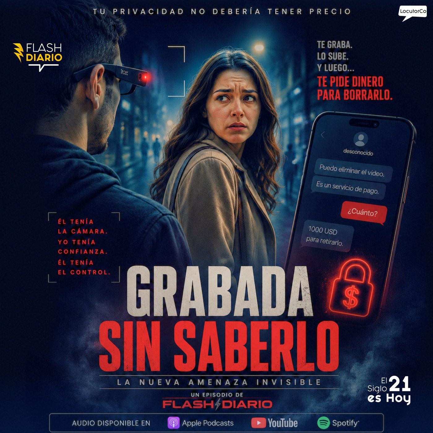Grabada sin saberlo