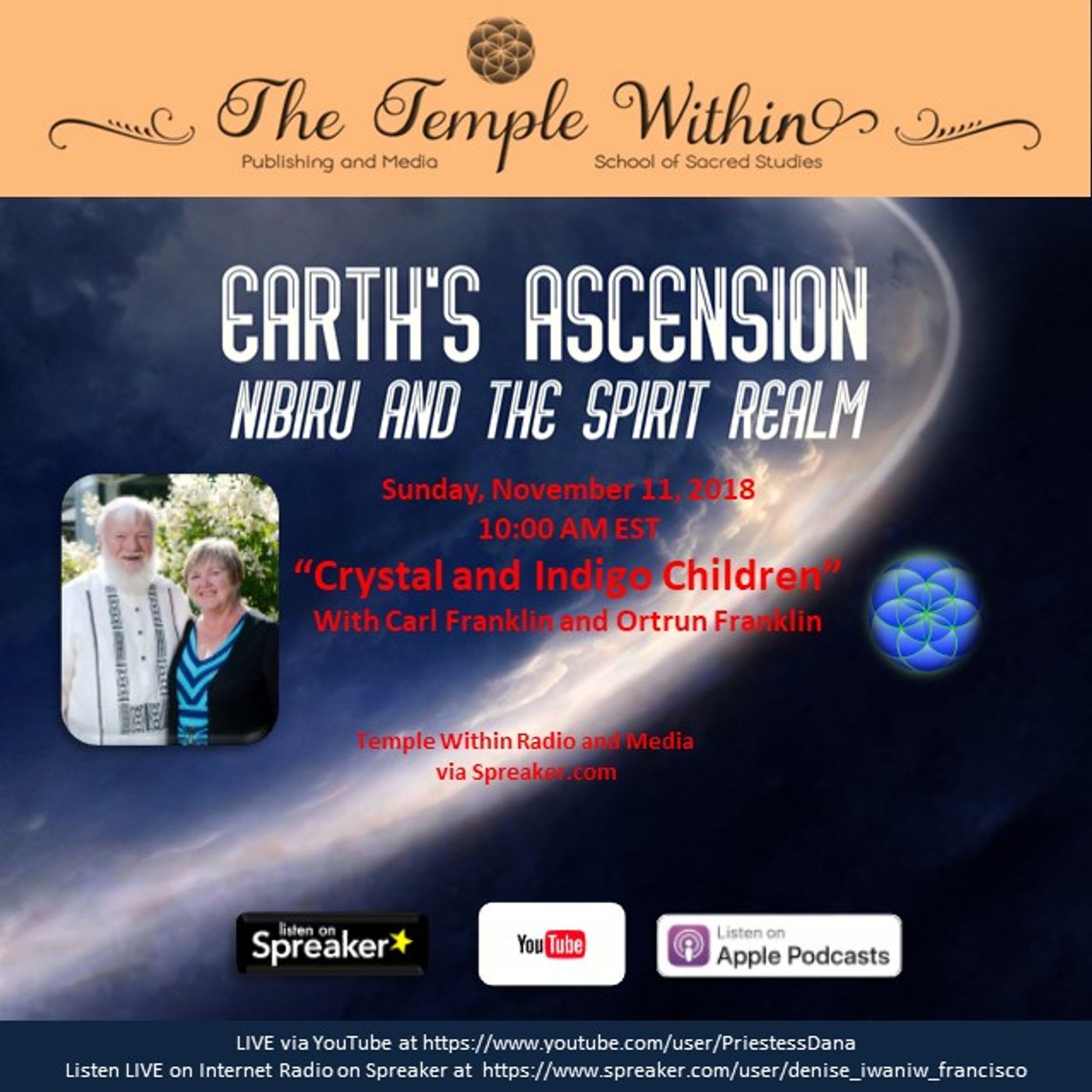 Earth\'s Ascension with Ortrun and Carl Franklin