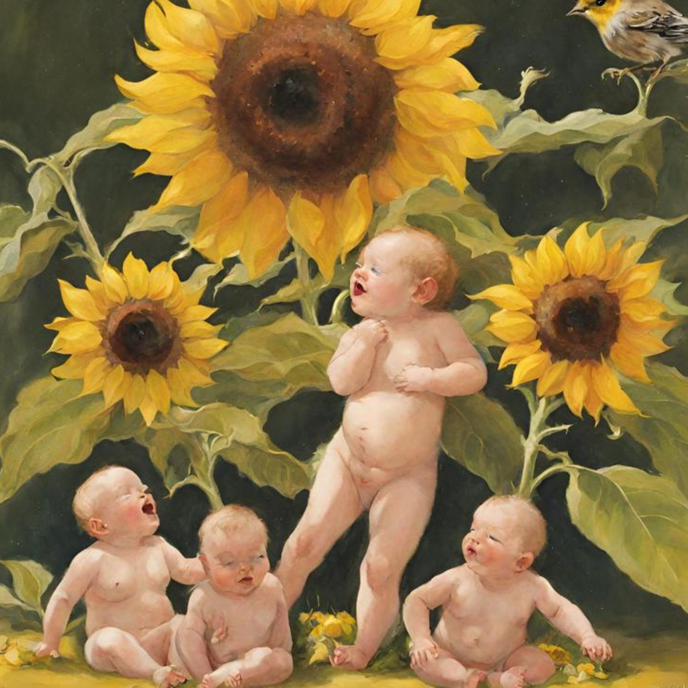 El girasol que duerme los bebés cantando