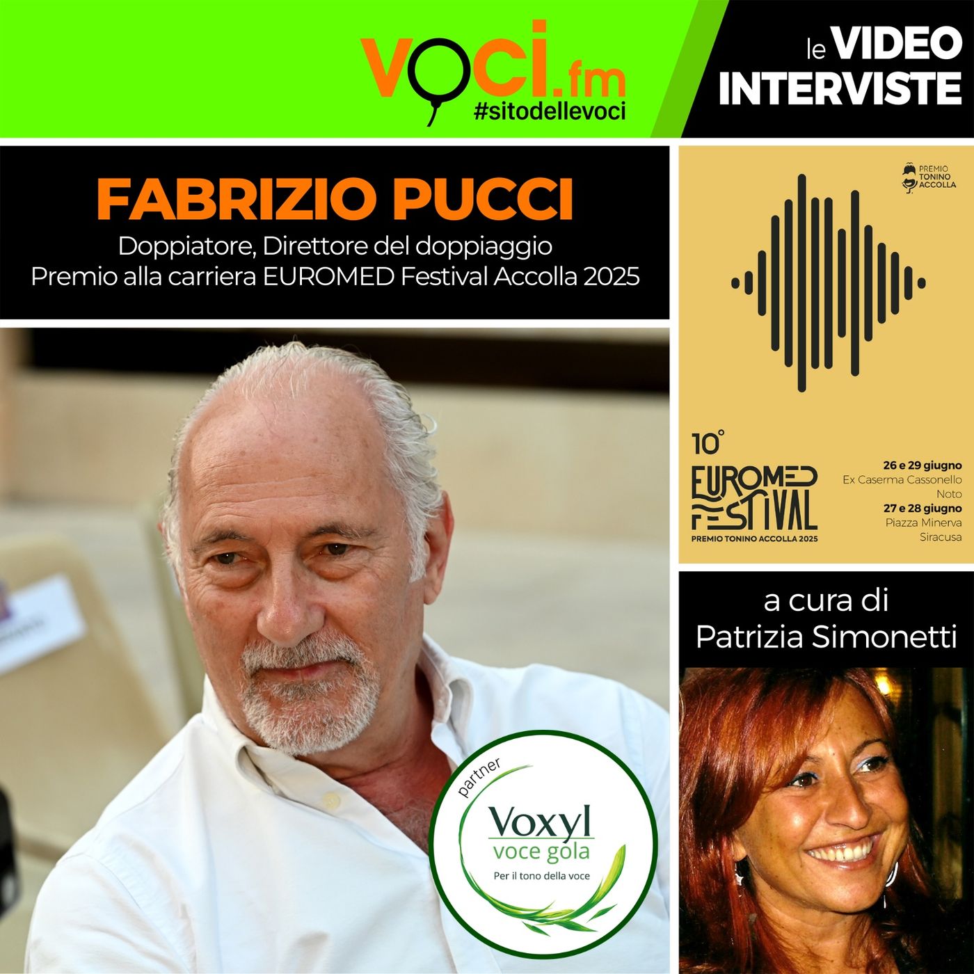 Euromed Festival Accolla 2025: su VOCI.fm il Premio alla Carriera Fabrizio Pucci - clicca PLAY e ascolta l'intervista