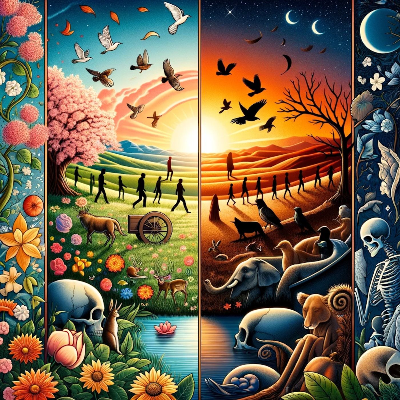 "Death is not the opposite of life, but a part of it." episode artwork