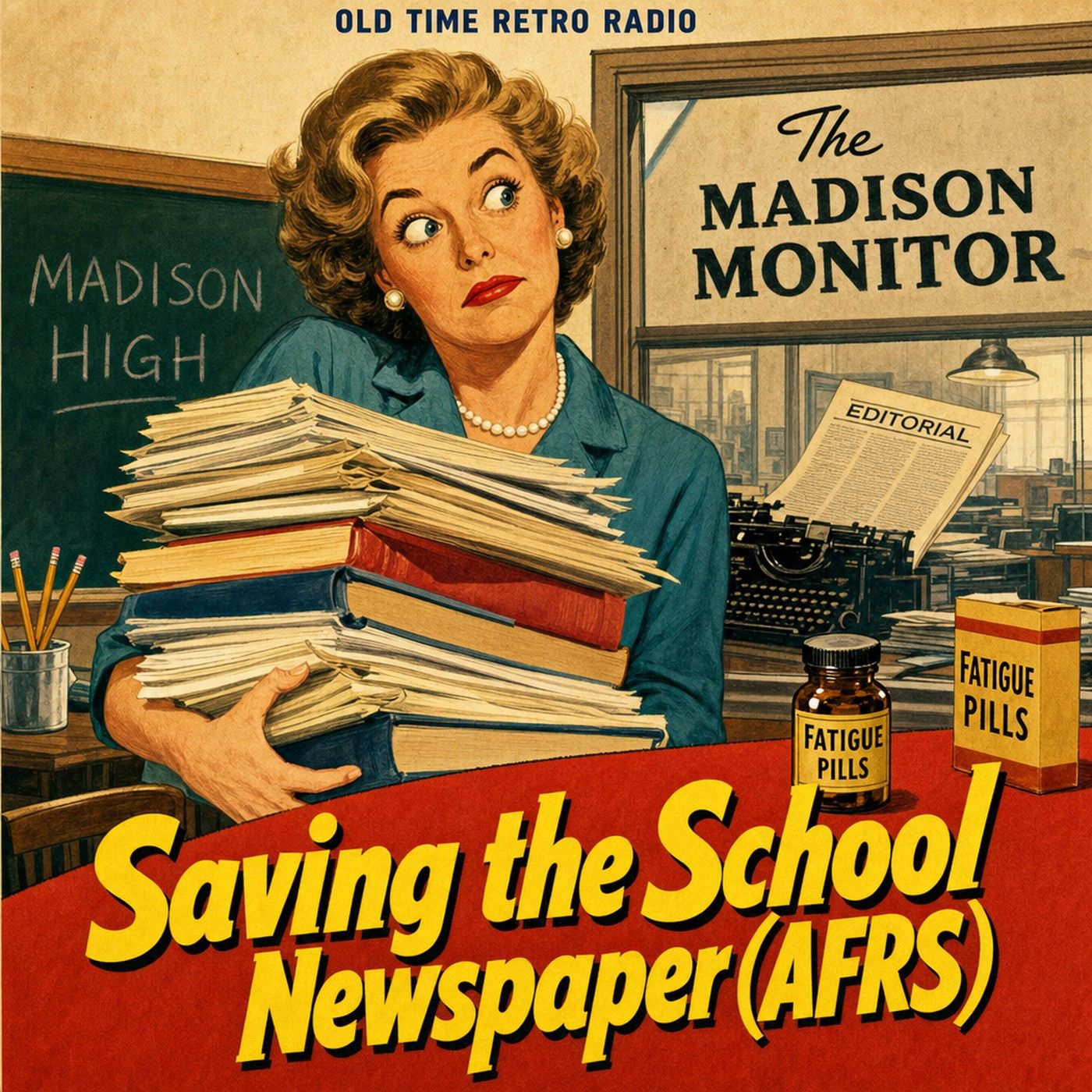 Our Miss Brooks - "Saving the School Newspaper (AFRS)" (1955) episode artwork