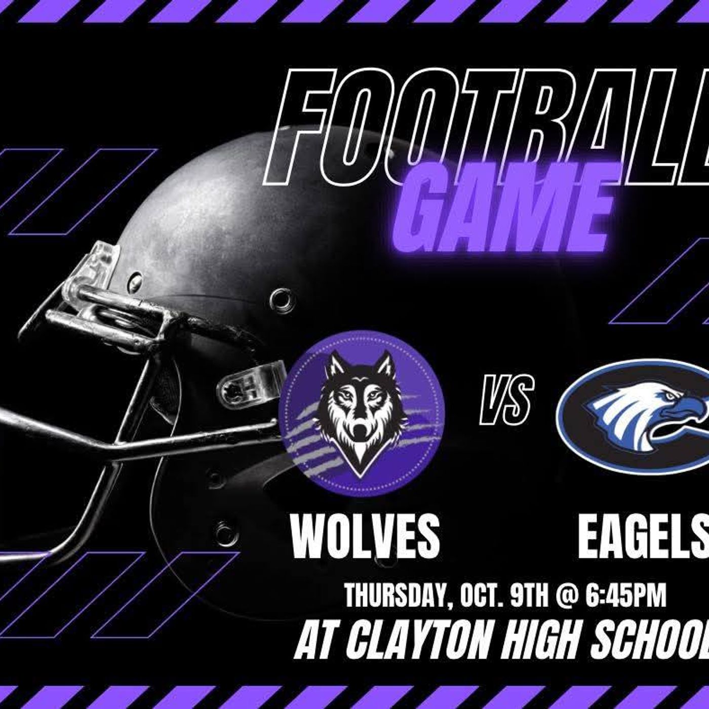 Middle School Football Special Season Finale Swift Creek Wolves VS Clayton Eagles from Nixon-Fowler Stadium