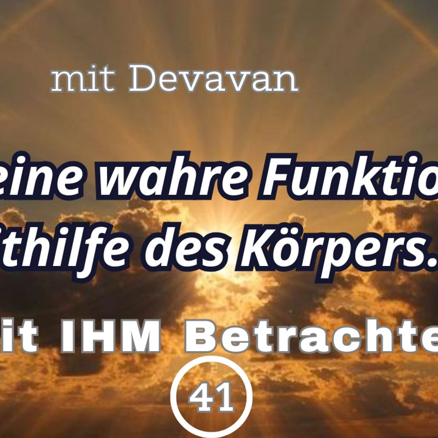 Deine wahre Funktion mithilfe des Körpers... -- Mit IHM Betrachten - 41