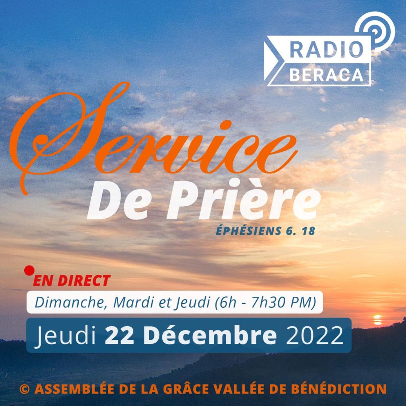 Jeudi 22 décembre 2022.- Service de prière episode artwork