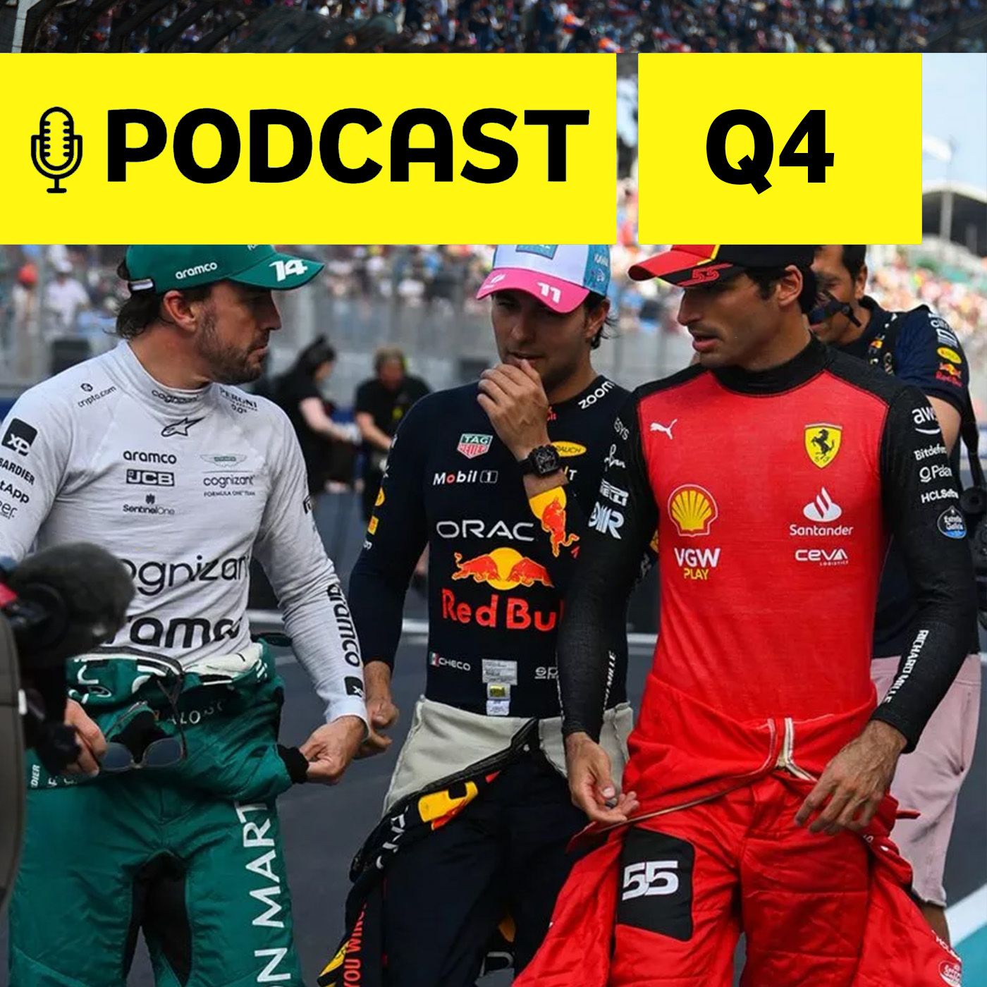 Podcast Q4 - Pérez faz a pole em Miami; Verstappen é P9 após batida de Leclerc e Hamilton cai no Q2 episode artwork