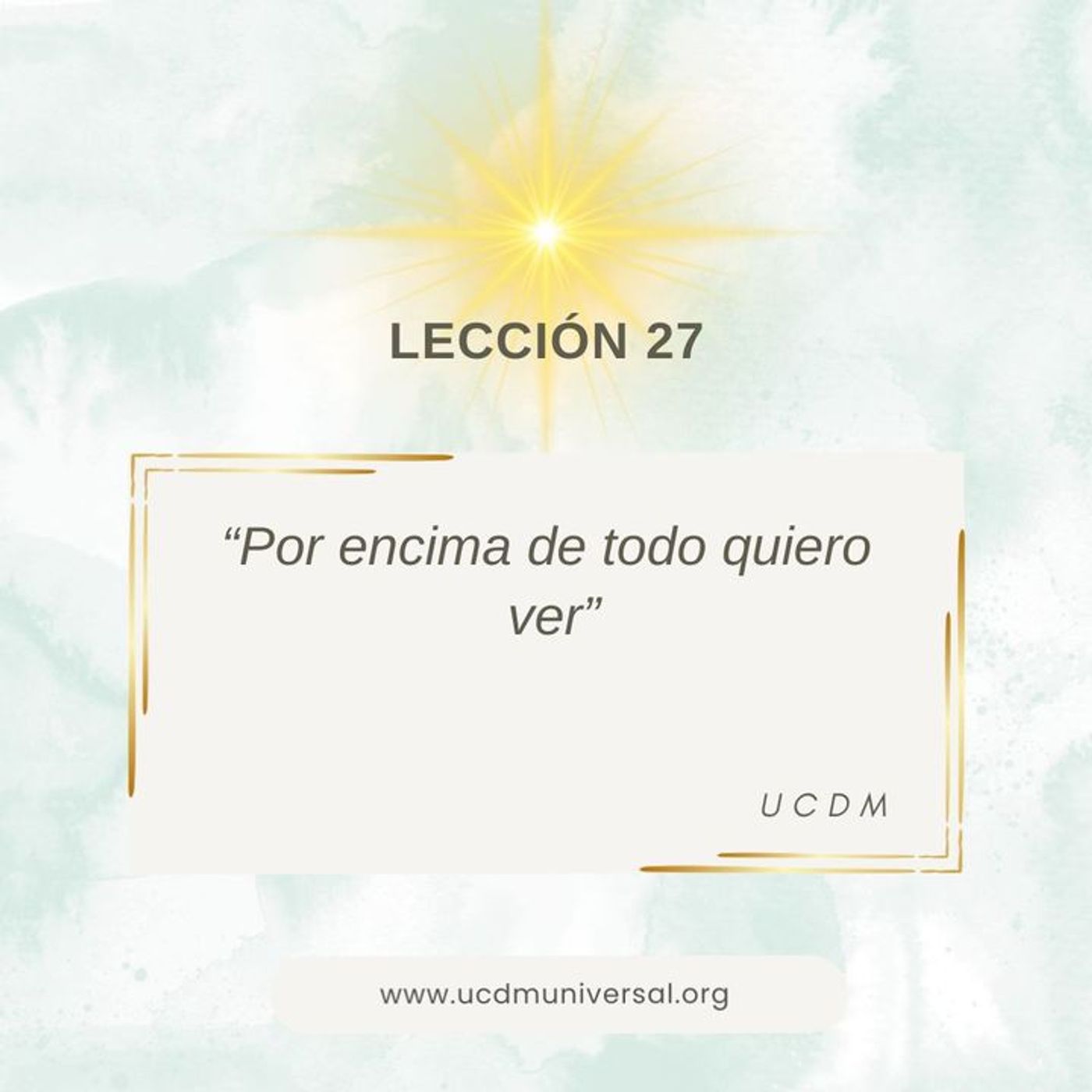 UCDM Universal LECCIÓN DEL DÍA