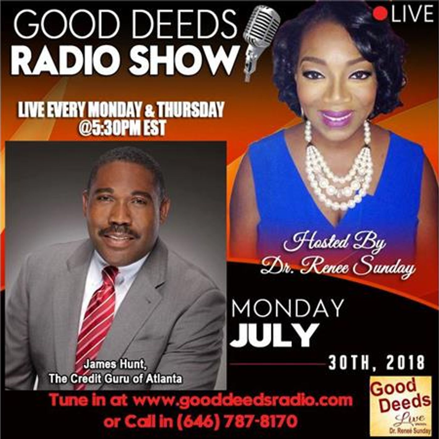 James Hunt, The Credit Guru of Atlanta shares on Good Deeds Radio Show episode artwork