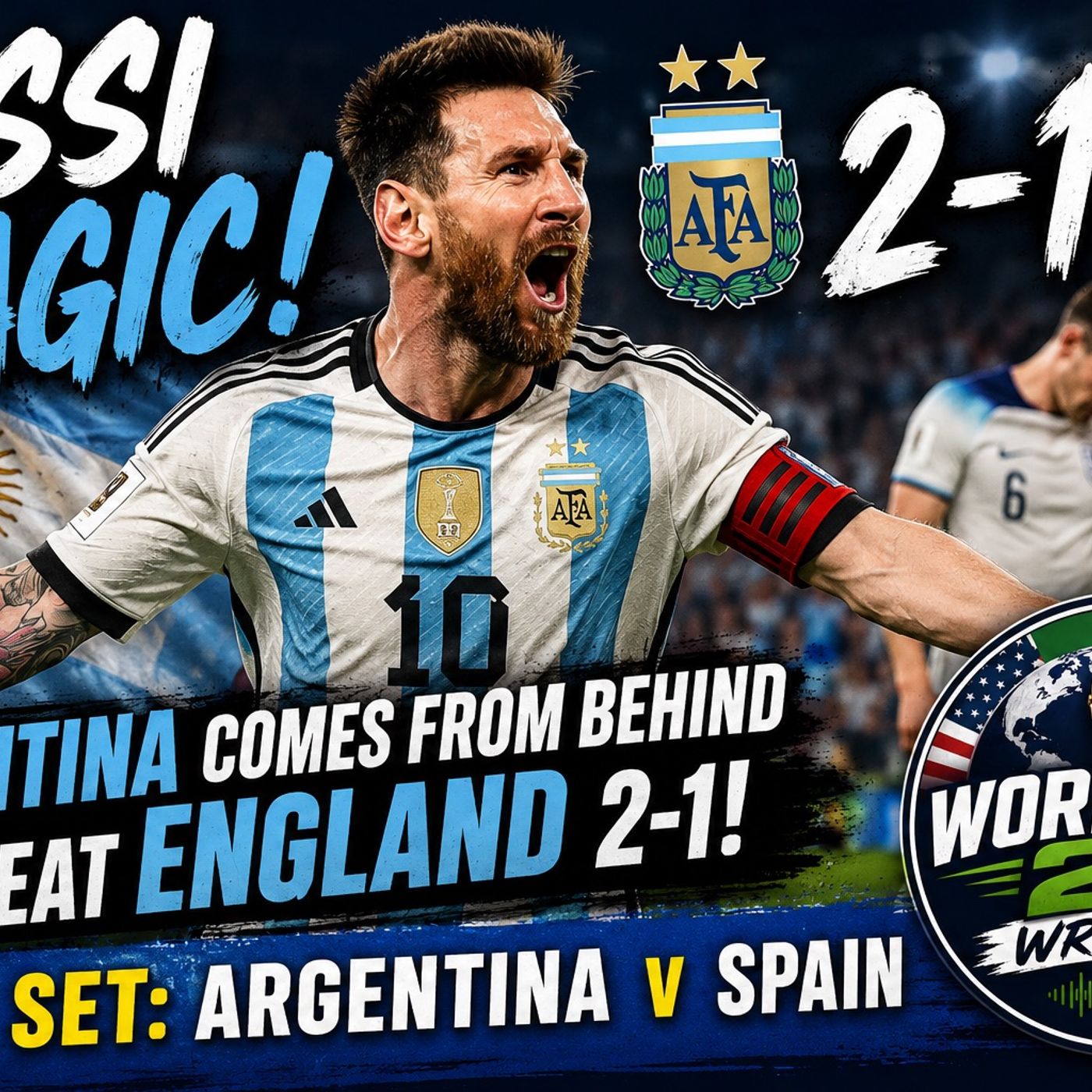 Messi Magic! Argentina comes from behind to beat England 2-1! episode artwork