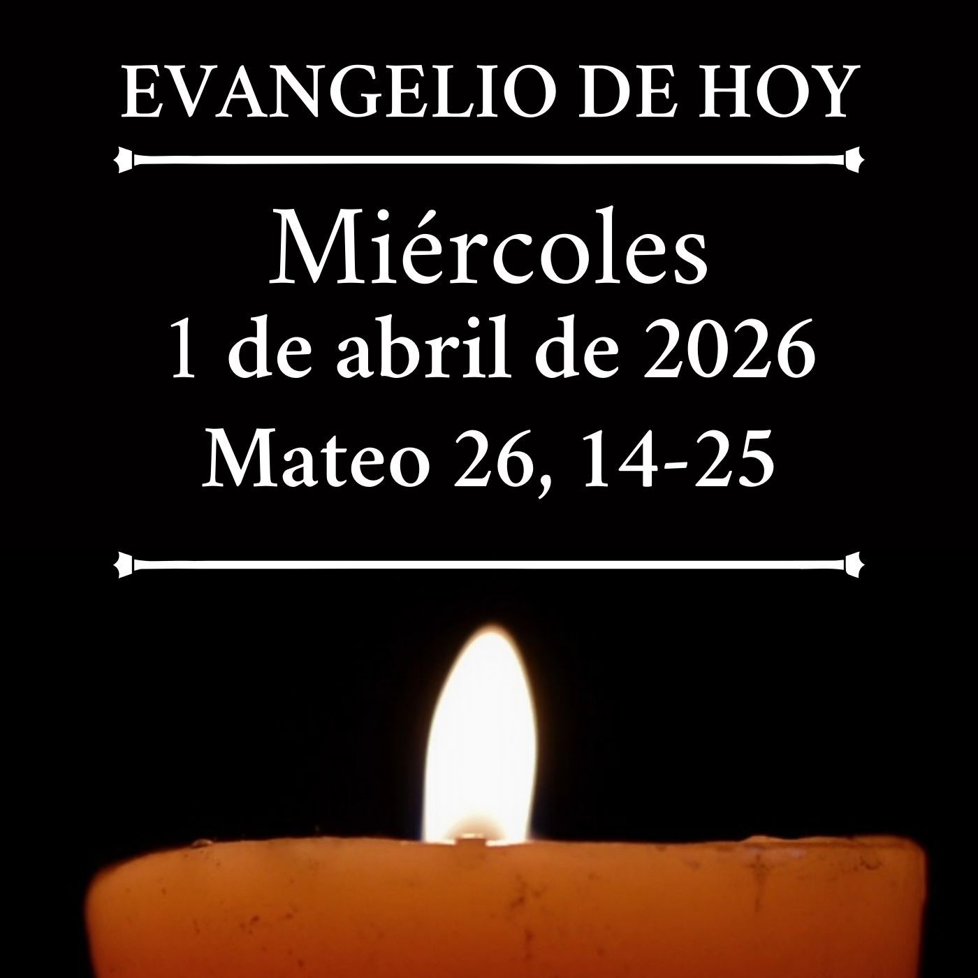 Evangelio de miércoles 1 abril de 2026 - «Mi hora está cerca» episode artwork