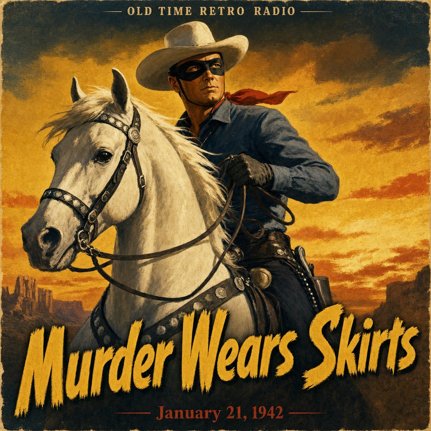 The Lone Ranger - "Murder Wears Skirts" (Old Time Radio, 1942) episode artwork