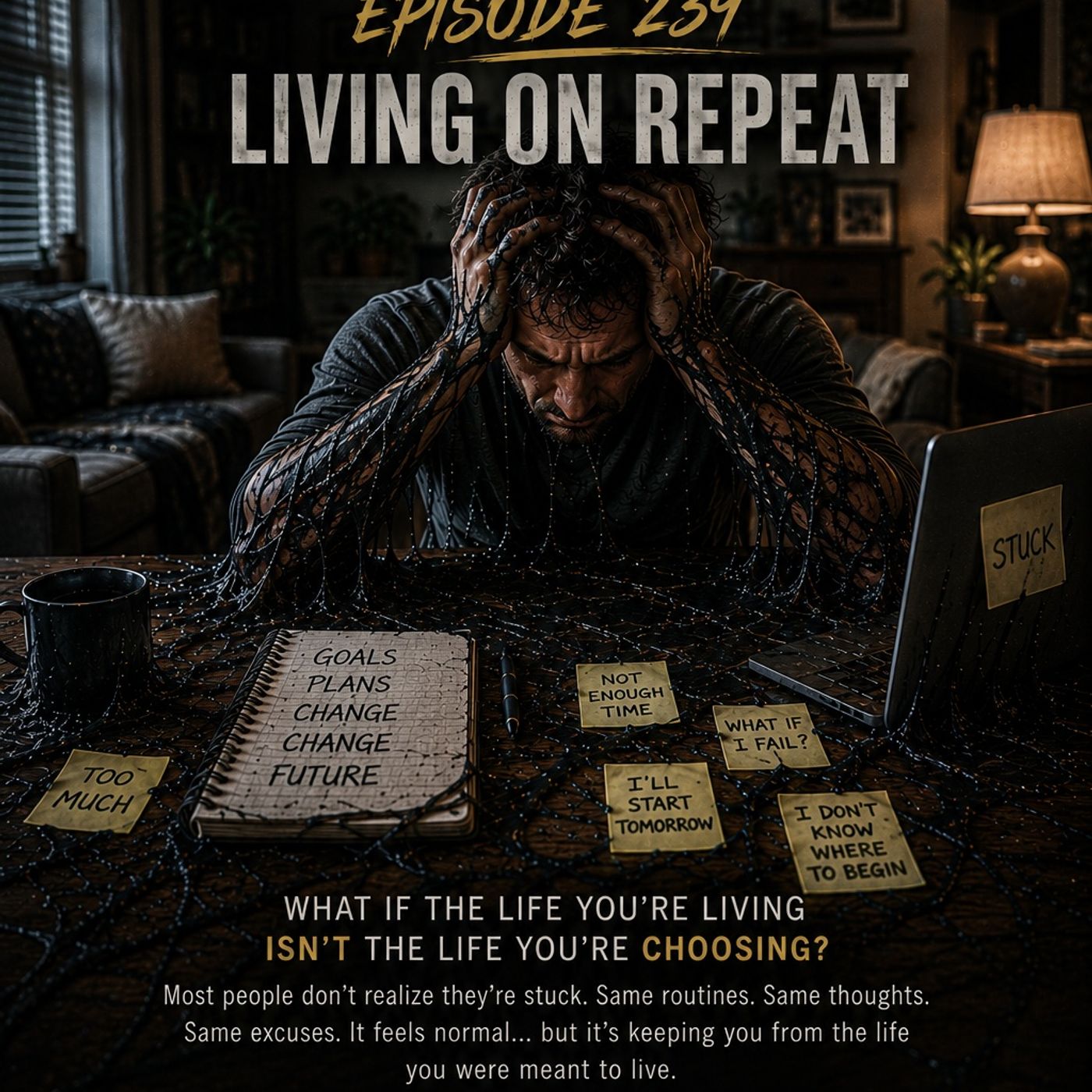"What if the life you're living isn't the life you're choosing?" episode artwork