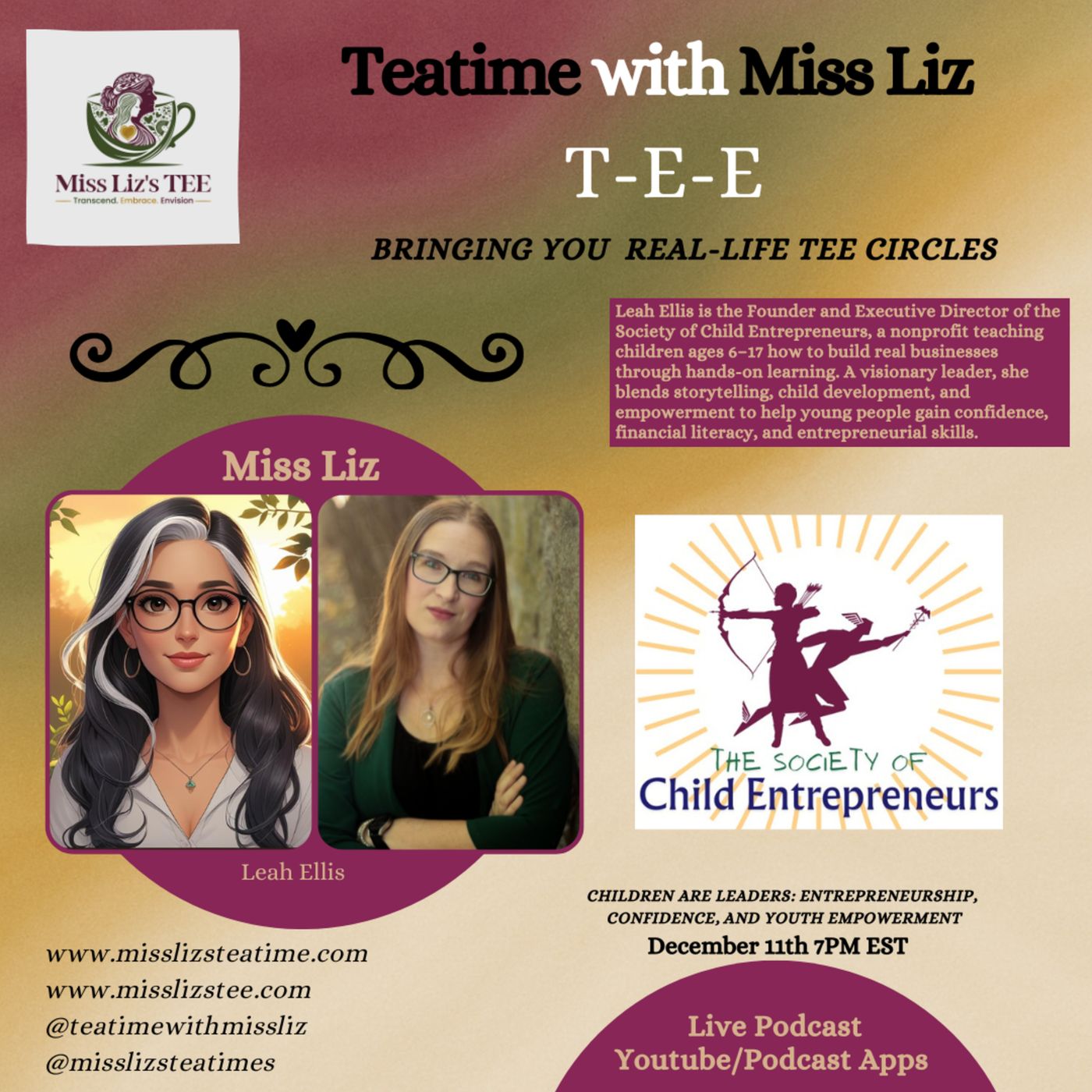 Miss Liz Serves Leah Ellis Society of Child Entrepreneurs episode artwork