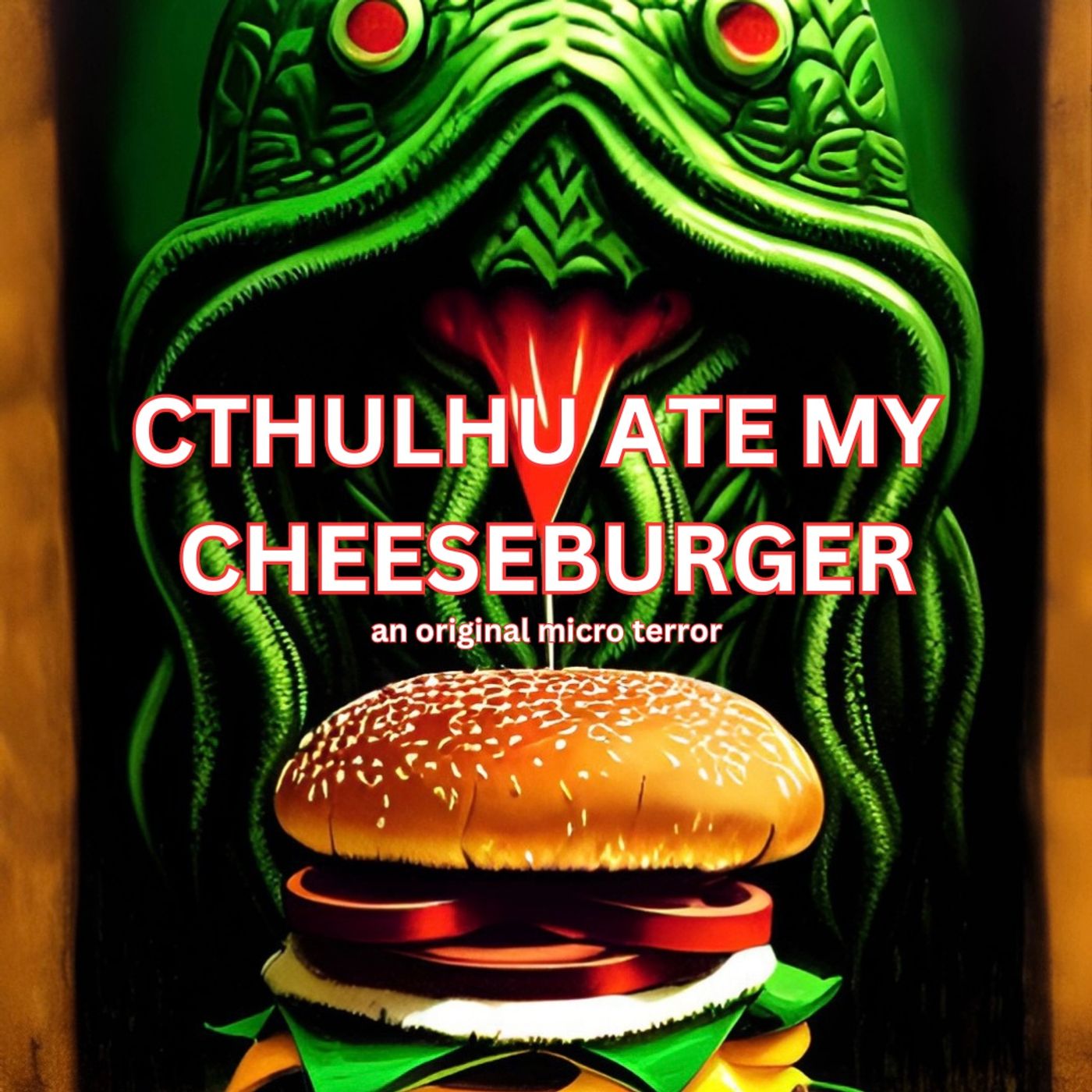 “CTHULHU AT MY CHEESEBURGER!” by Scott Donnelly #MicroTerrors