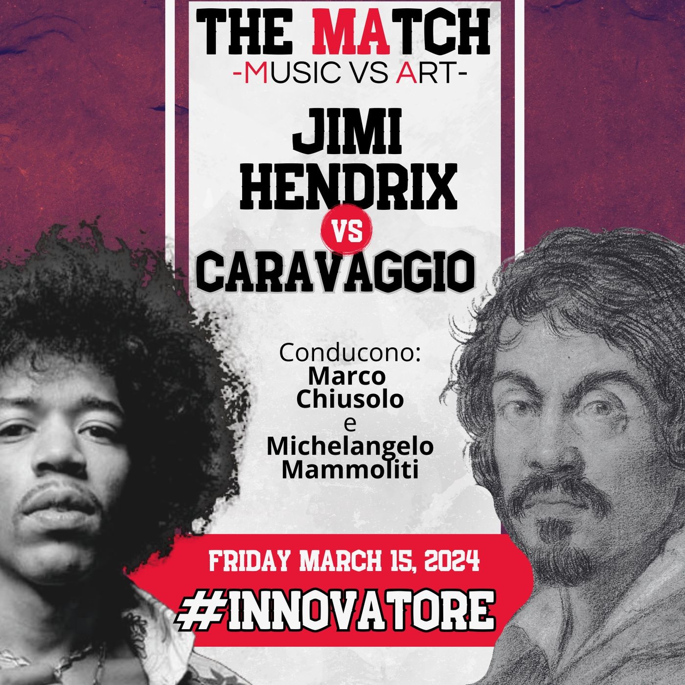 The Match 001 - Jimi Hendrix vs Caravaggio episode artwork