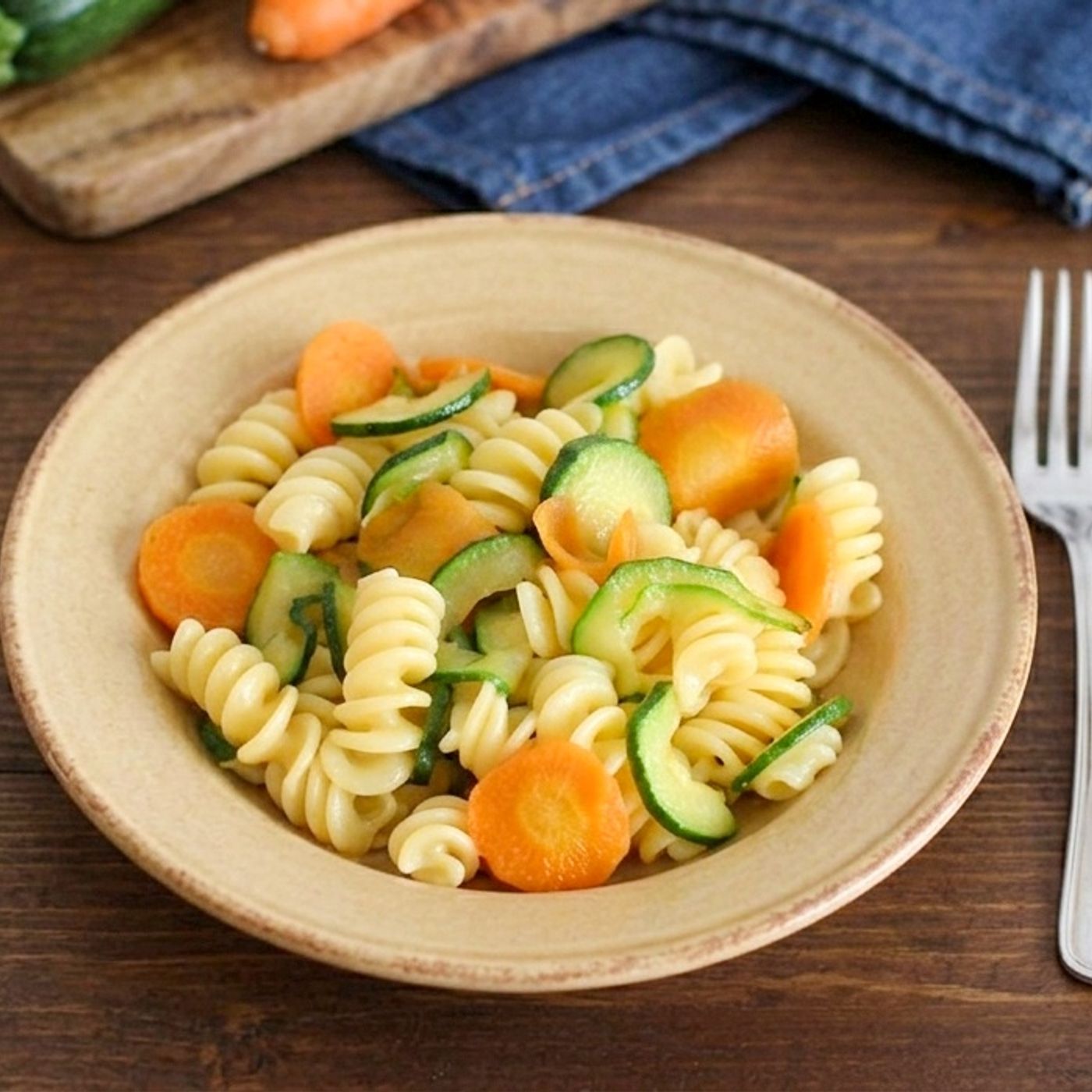 Fusilli zucchine e carote: semplice e veloce
