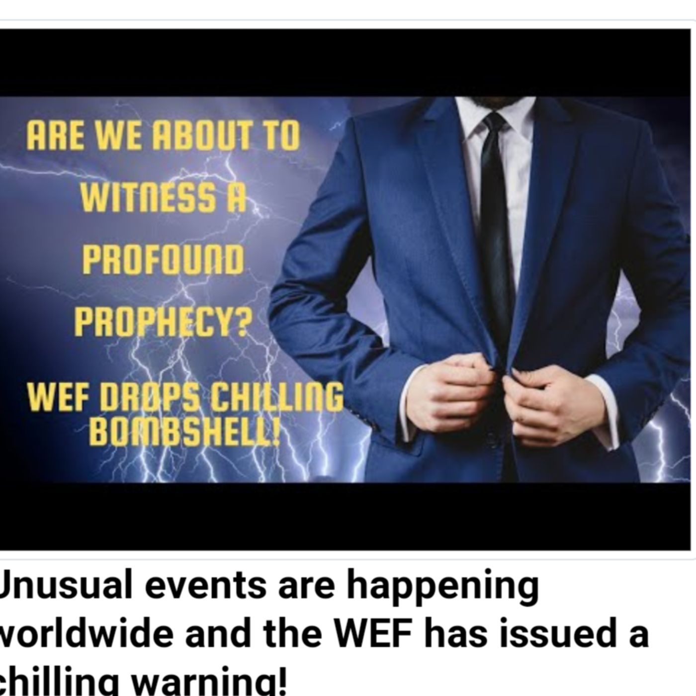 Unusual events are happening worldwide and the WEF has issued a chilling warning! episode artwork