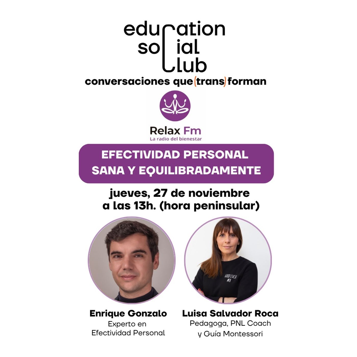 Efectividad Personal Sana y Equilibradamente con Enrique Gonzalo Efectividad Personal Sana y Equilibradamente con Enrique Gonzalo