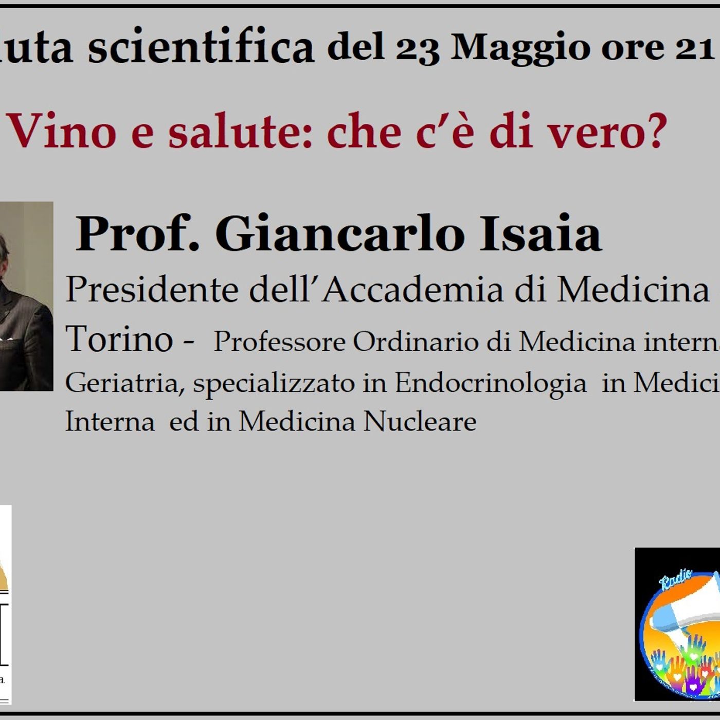 Puntata Straord. Anteprima Riunione Scient. del 23 Maggio: Vino e salute: che c’è di vero? episode artwork