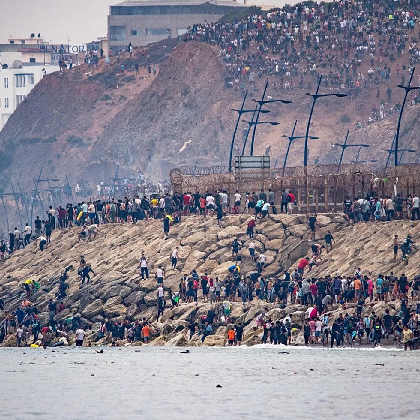 Migrants storm Ceuta to get into Europe