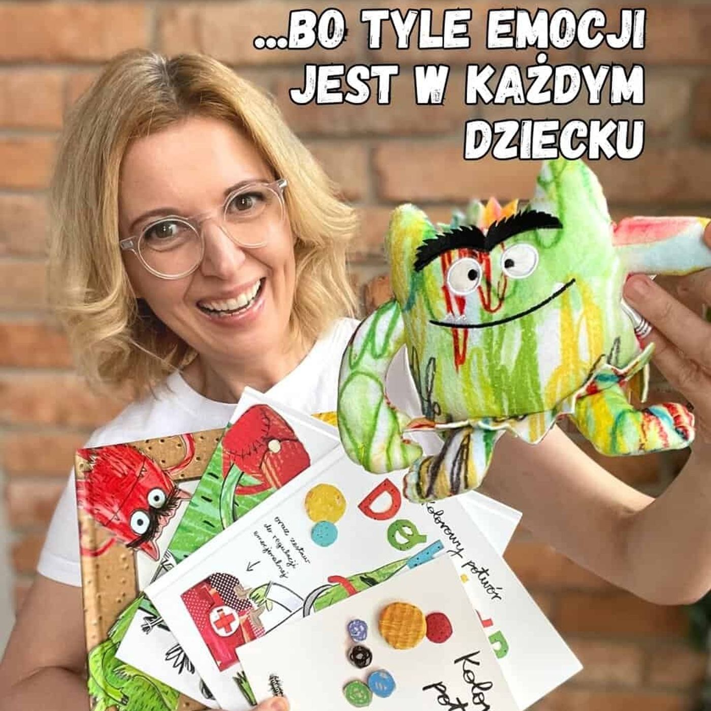 Kolorowy potwór książka pop-up dla dzieci 3-6 lat z maskotką