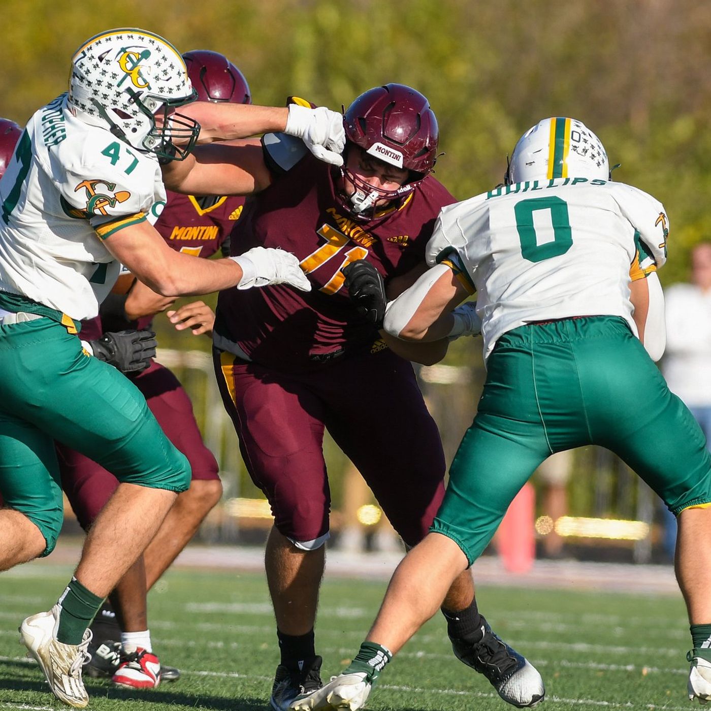 Montini’s Angelo DeSensi once had NBA dreams. Now the 6-foot-5 senior left tackle anchors 13-0 Broncos’ O-line episode artwork