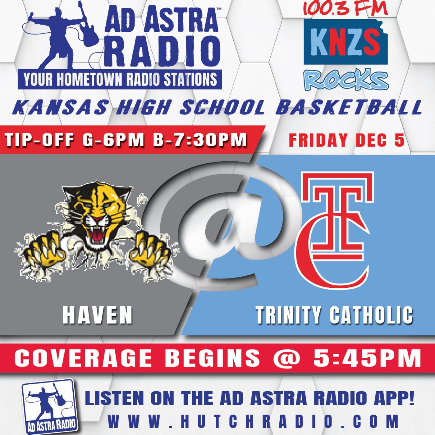 Haven Wildcats at Hutchinson Trinity Catholic Celtics High School Basketball (December 5, 2025) episode artwork