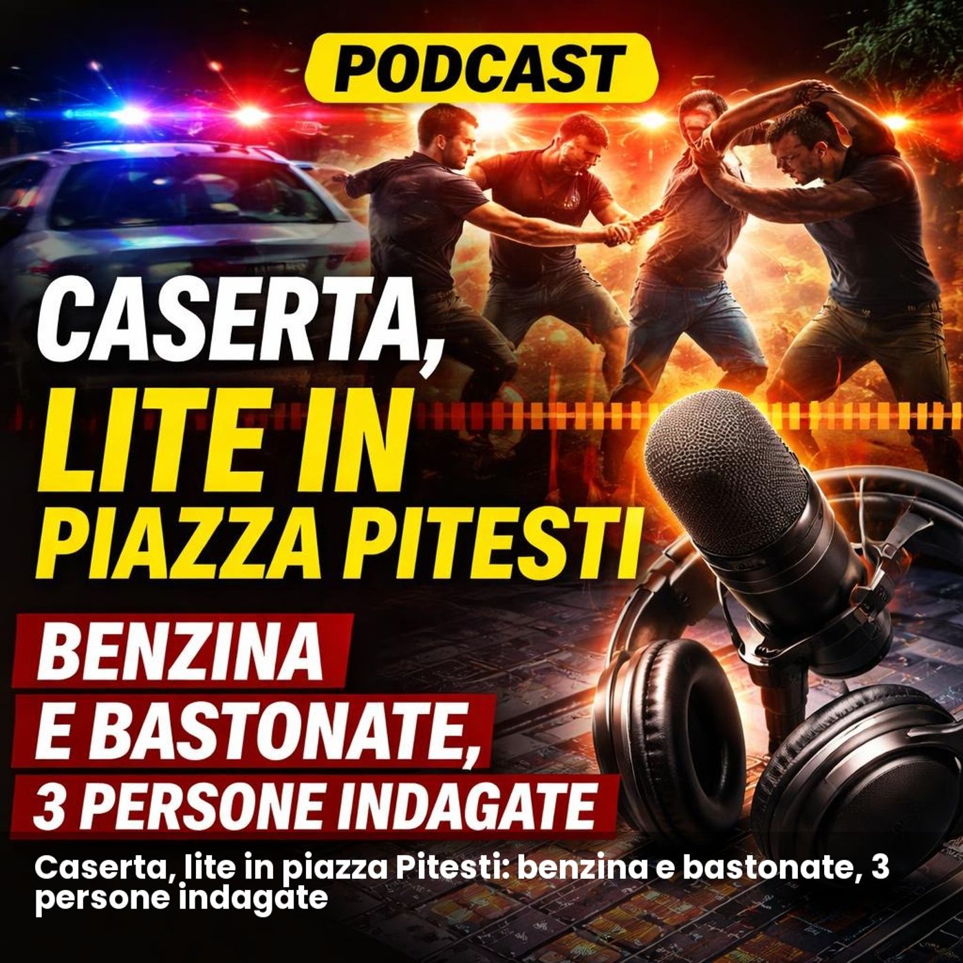Caserta, lite in piazza Pitesti: benzina e bastonate, 3 persone indagate episode artwork