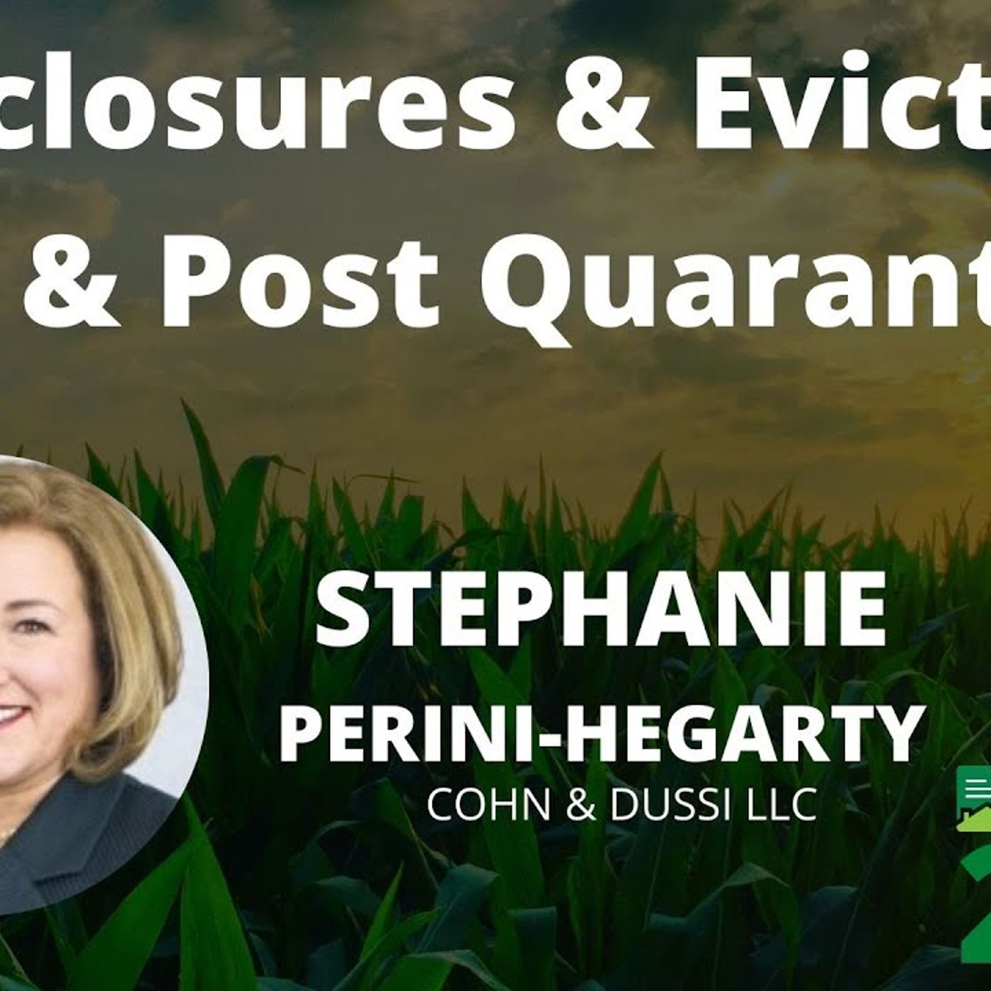 Foreclosures & Evictions Pre and Post Quarantine with attorney Stephanie Perini-Hegarty