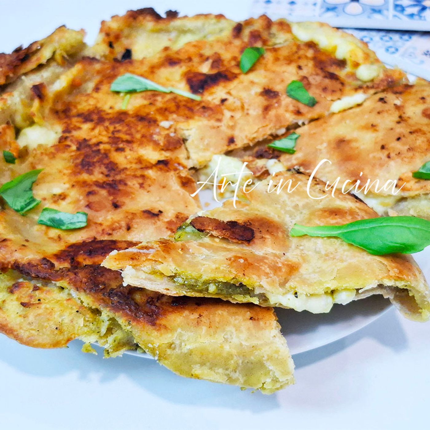 SCHIACCIATA al PESTO in padella