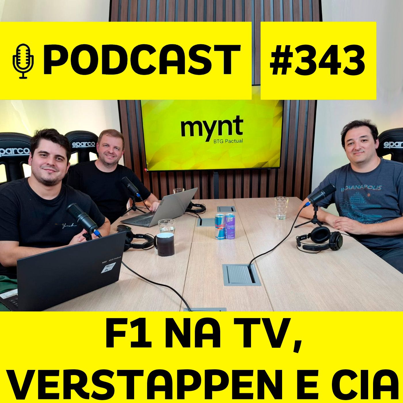 Podcast 343 - Novos repórteres, 15 GPs na TV Globo, etc: debate sobre F1 na TV e Verstappen, com Lucas Santochi episode artwork