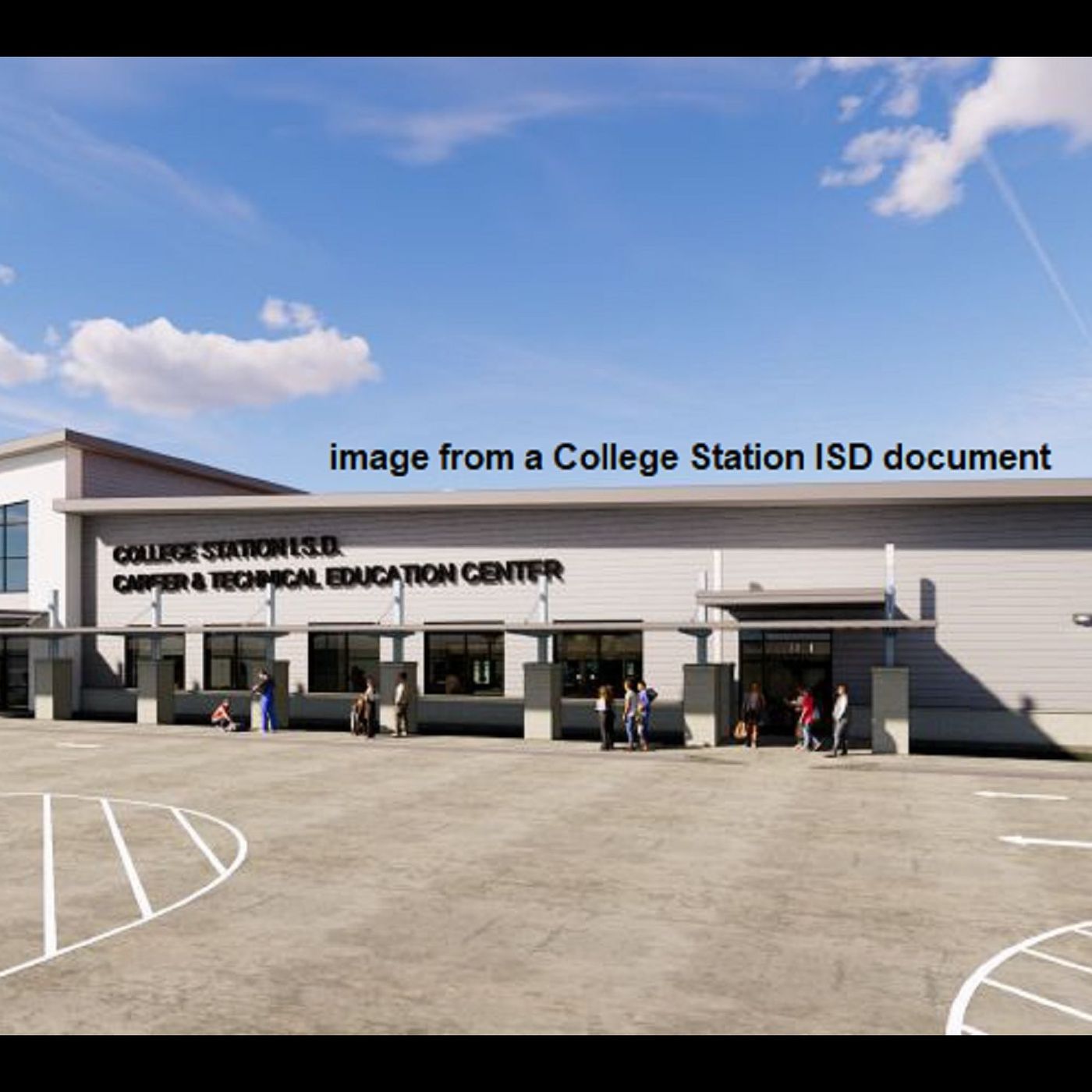 College Station ISD school board members receive an update on the construction of phase 2 of the district's CTE center episode artwork