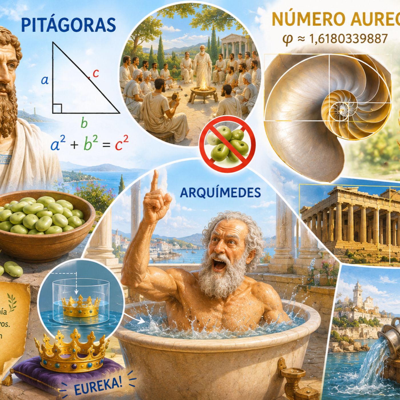 Pitágoras, el número áureo y Arquímedes: La ciencia con Natalia y Gonzalo (428) episode artwork